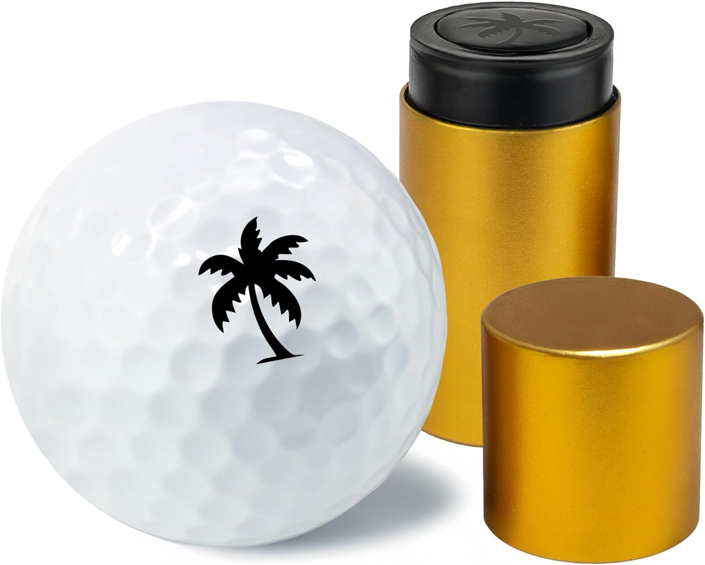 Golf Ball Marker Stamp with TiteSeal™ Technology - Palm Tree - Many Designs to Choose - Black