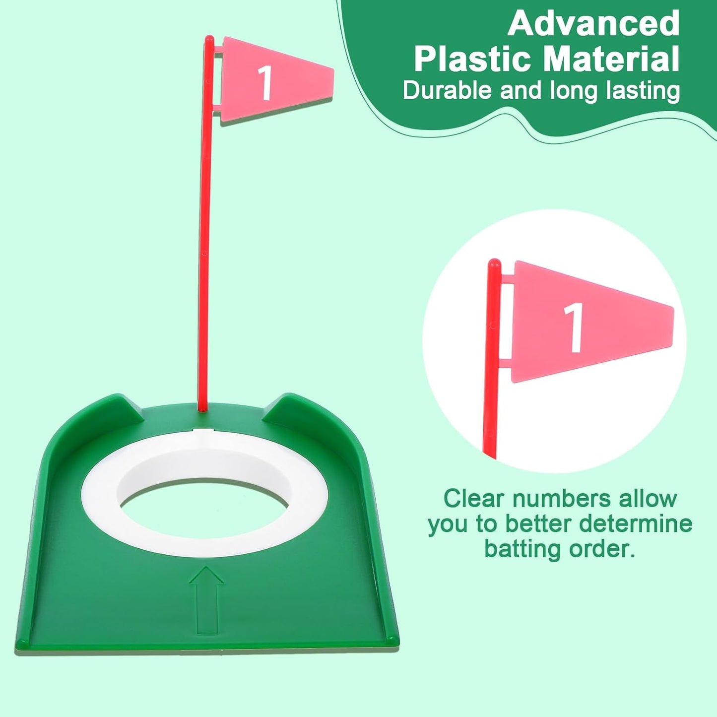 6 Pack Golf Putting Cup with Flags, Plastic Mini Golf Hole Putting Practice Aids,s Accessories for Adult Put Green,Backyard,Indoor Outdoor Practice