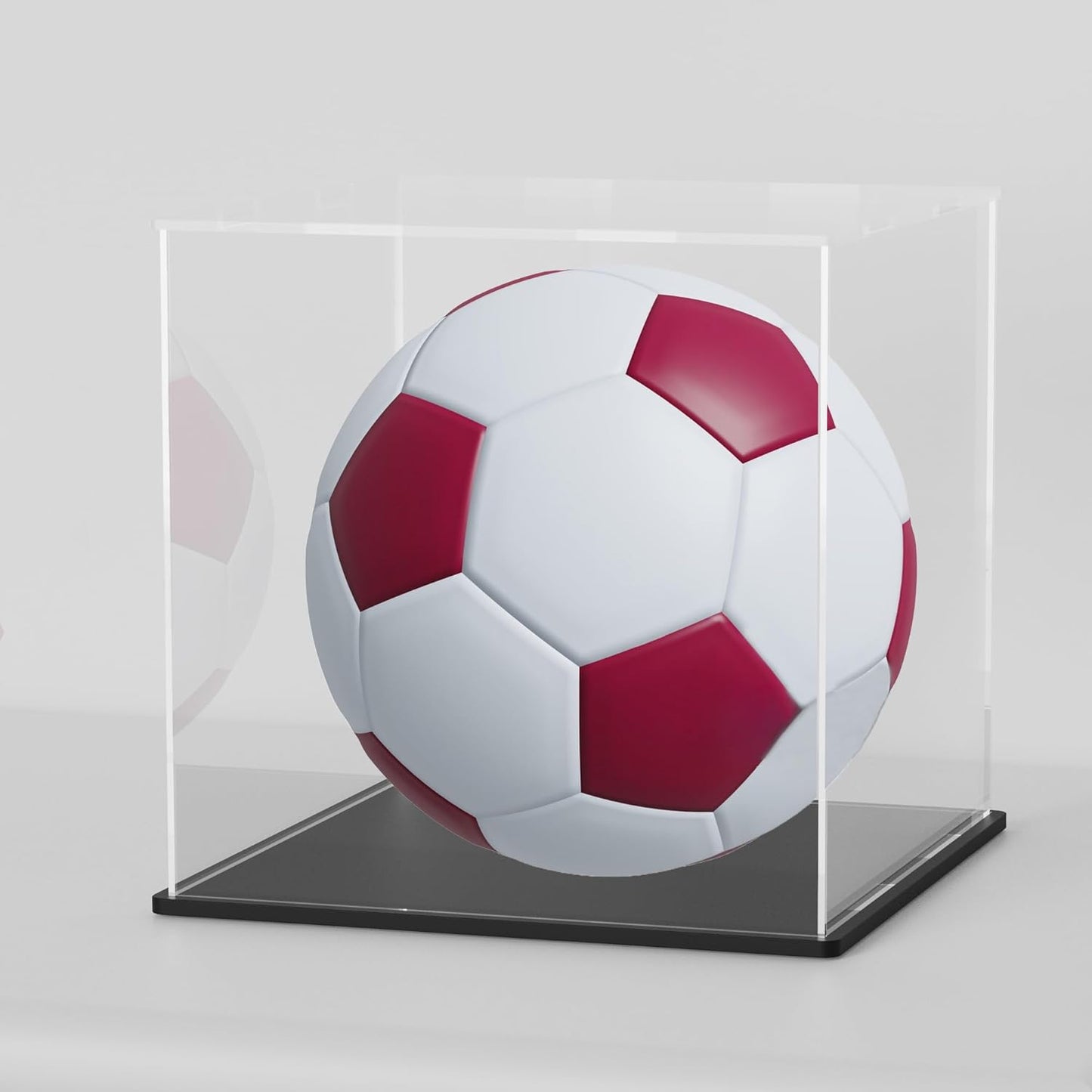 Display Case, Acrylic Box with Matte Black Base and Lid for Display, Super Clear Display Case for Figures (10x10x10 inch)