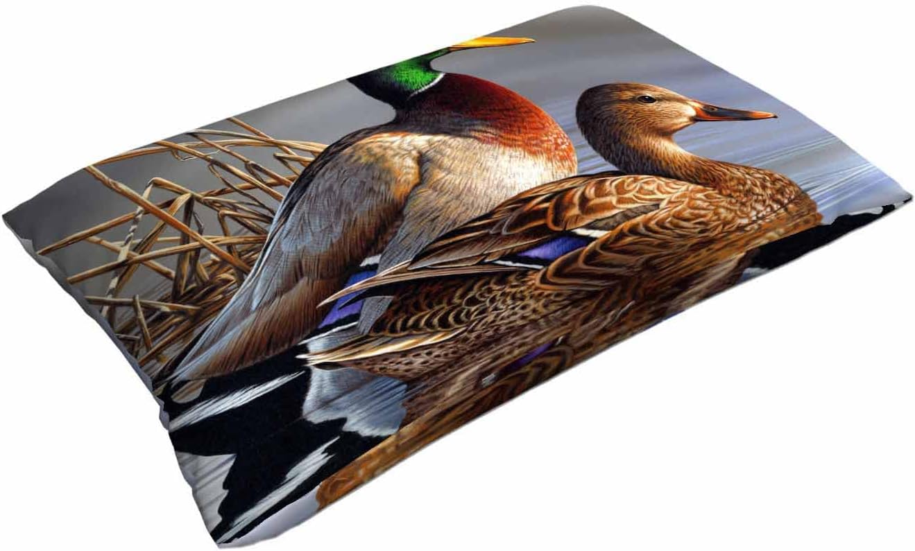 Mugod Throw Pillow Cover Lover Ducks on The Water,Cushion Covers Pillowcase for Sofa Couch Bed Chair 20x30 Inches