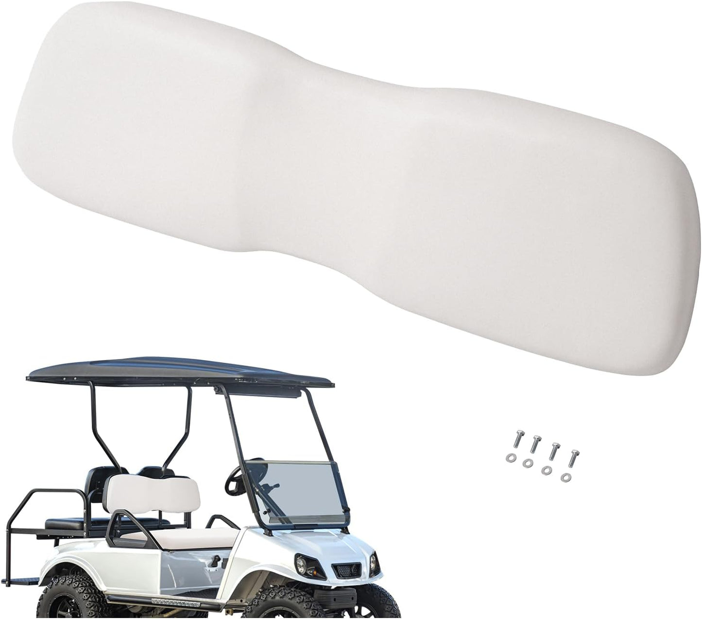 Seat Back Cushion Front Compatible with 2000.5-up Club Car DS Golf Cart Seat Backrest Wood Plastic Foam