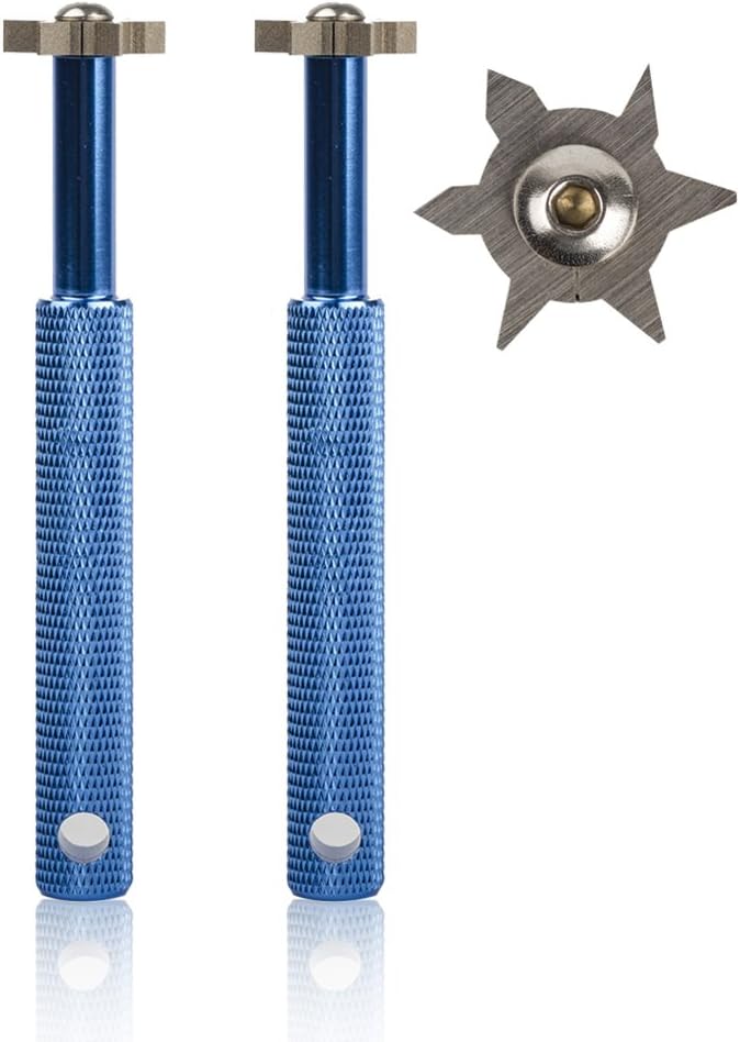 HIFROM Groove Sharpener with 6 Heads - Golf Club Groove Sharpener Re-Grooving Tool and Cleaner for All Irons Pitching Sand Lob Gap and Approach Wedges and Utility Clubs ¡­