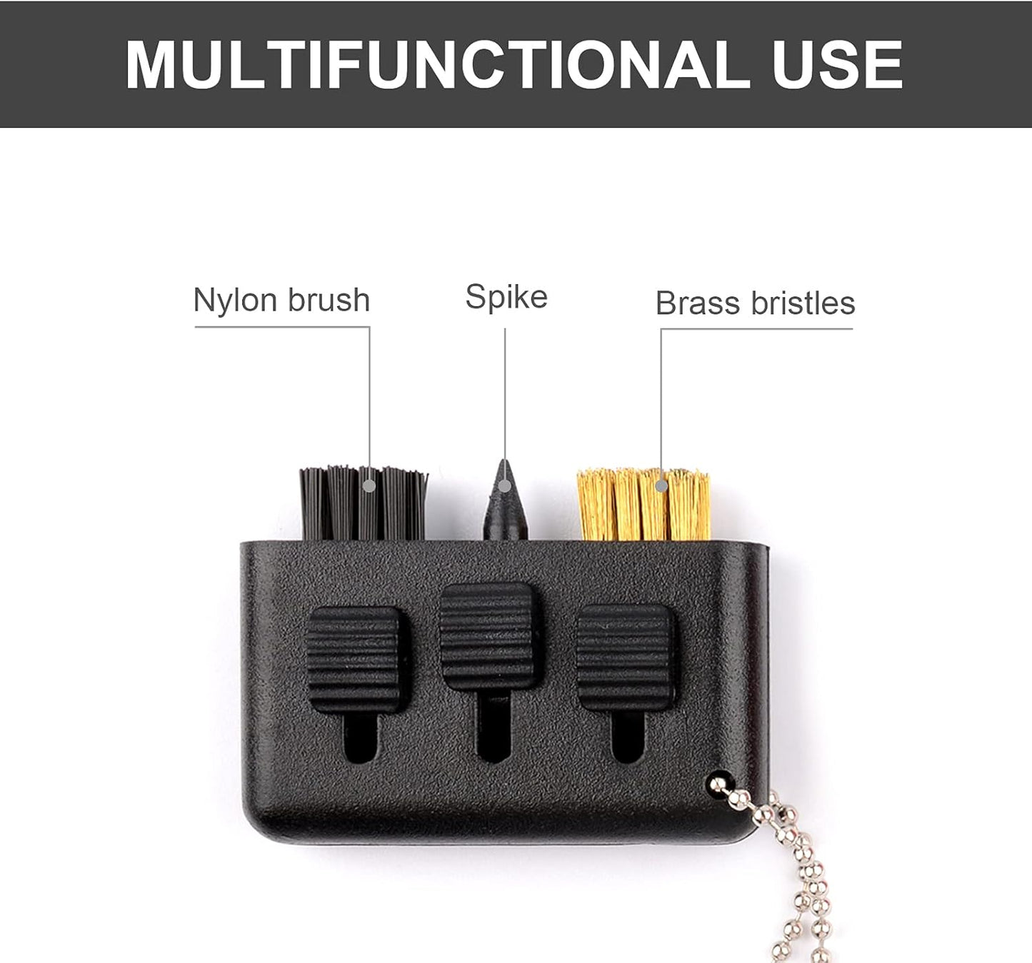 3 Pcs Golf Club Brush Pocket Golf Club Groove Cleaner 3 in1 Retractable Golf Sharpener Club Cleaner Tool Portable Small Golf Accessories