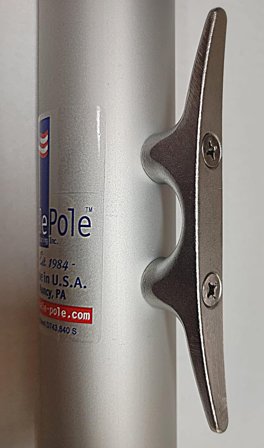 Telepole 16' Classic Telescoping Flagpole - 2.4" Base Diameter, 11 Gauge Aluminum with an External Halyard Rope