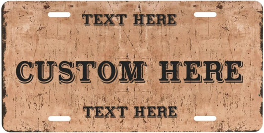 Custom Personalized Text Image Photo Design Customized Tag Aluminum License Plates for Front of Car 6x12 Inch-3