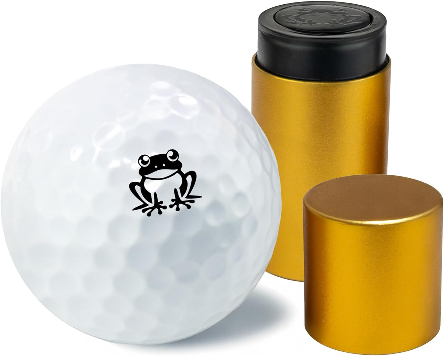 Golf Ball Marker Stamp with TiteSeal™ Technology - Frog - Many Designs to Choose - Black