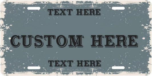 Custom Personalized Text Image Photo Design Customized Tag Aluminum License Plates for Front of Car 6x12 Inch-25