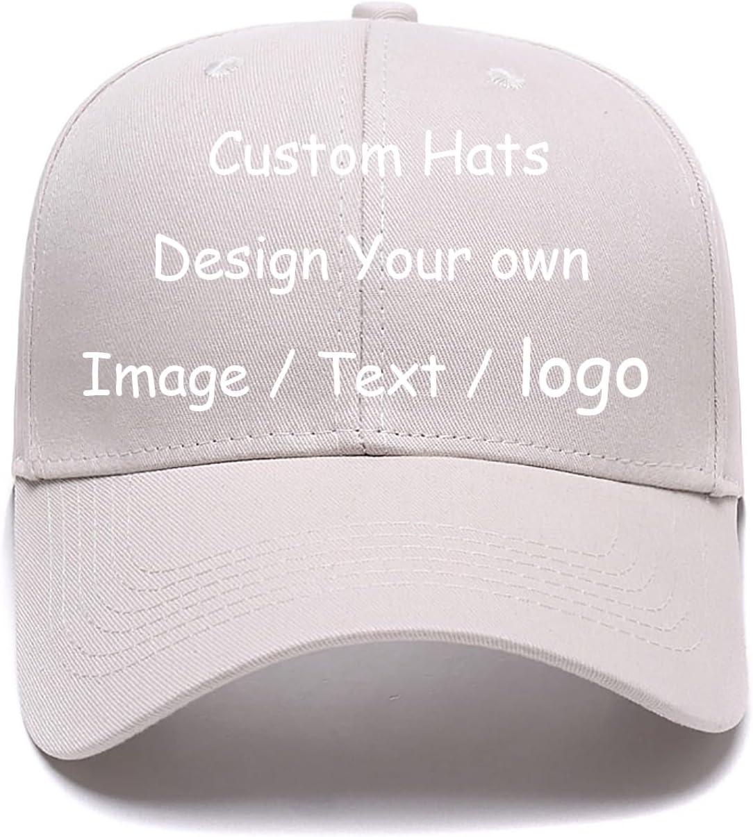 Custom Hats Design Your Own Logo Adjustable Baseball Caps for Running Workouts Personalized Dad Hats Fashion Sports Cap