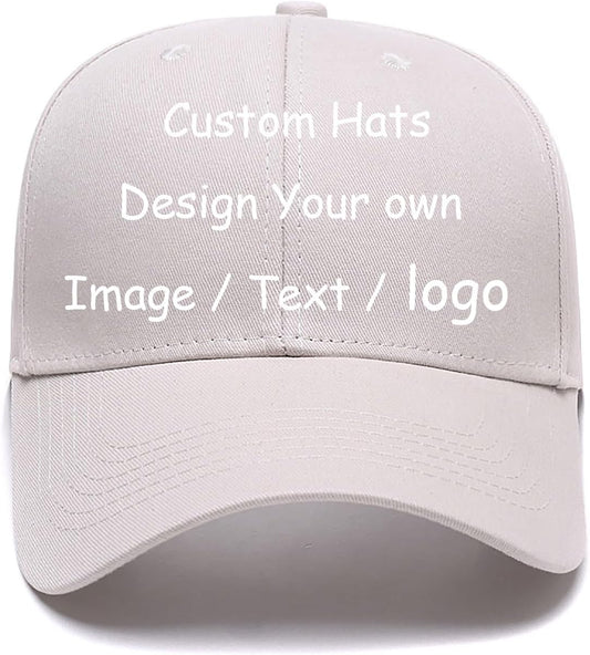 Custom Hats Design Your Own Logo Adjustable Baseball Caps for Running Workouts Personalized Dad Hats Fashion Sports Cap