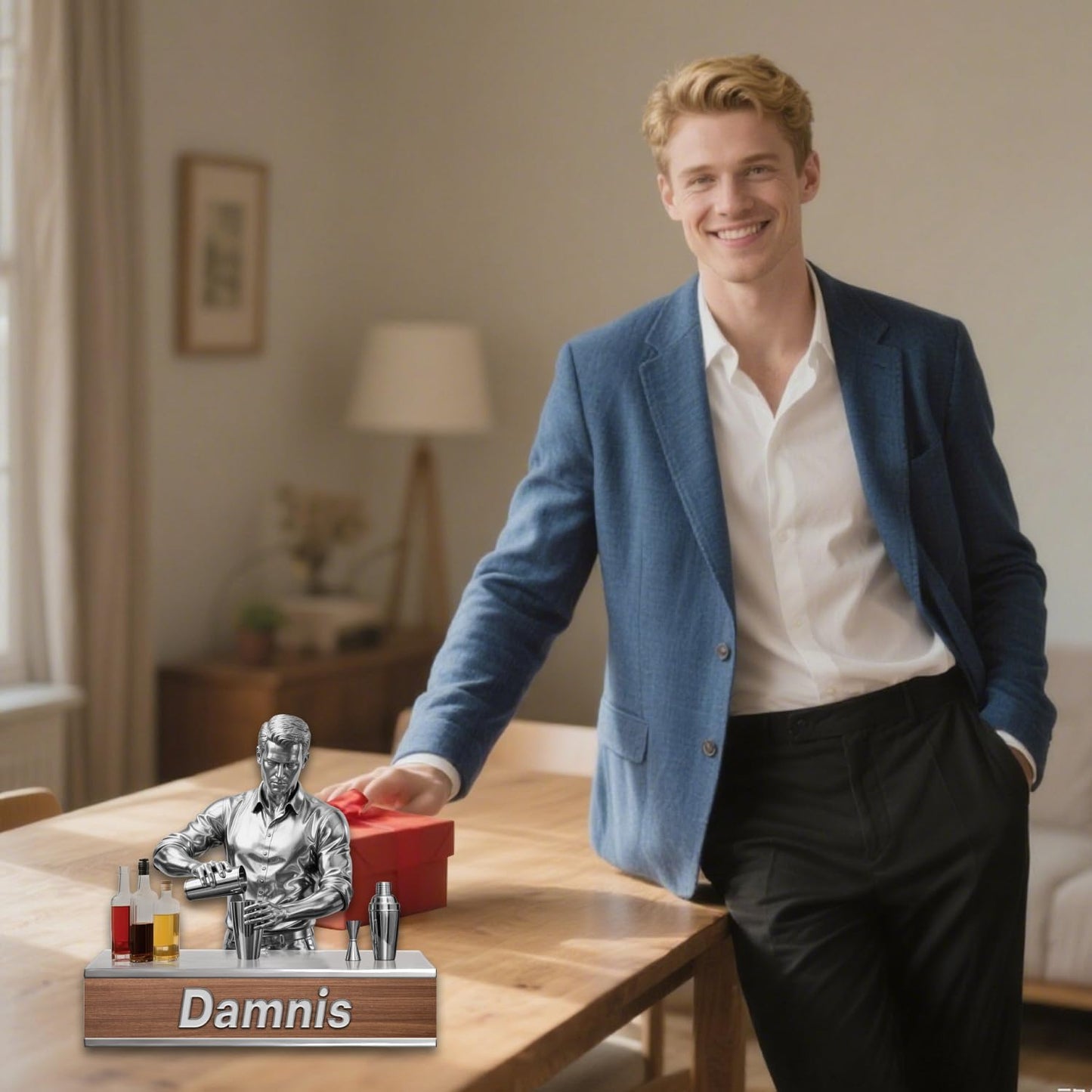 Personalized Nurse Figurine Desktop Ornaments for Bedroom Office Custom Head Nurse Name Acrylic Plaque Sign Doctor Home Decor Gift for Mom Grandma Women Family Friends