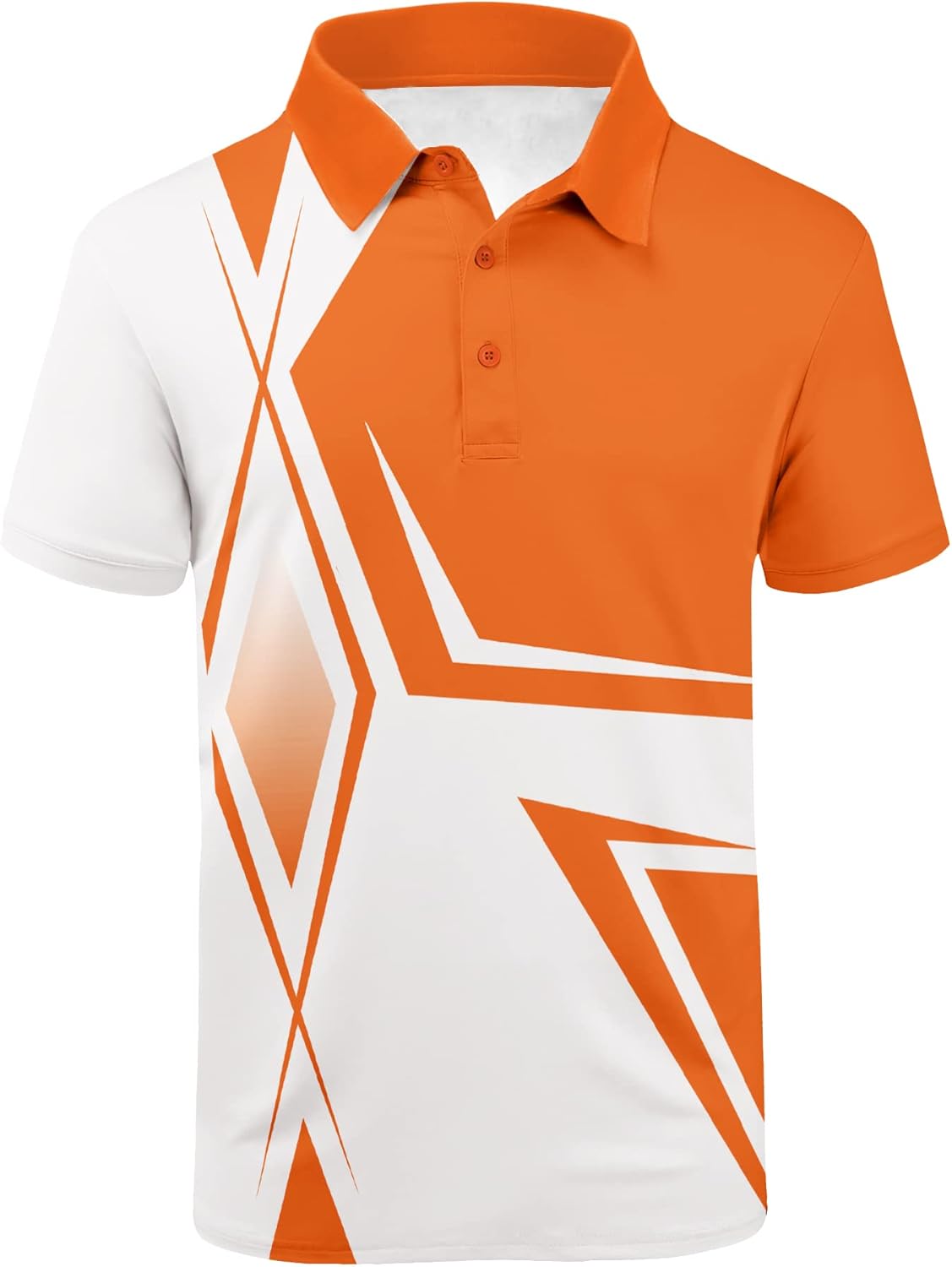 SCODI Mens Golf Shirt Moisture Wicking Performance Sport Short Sleeve Print Golf Polo Shirts for Men