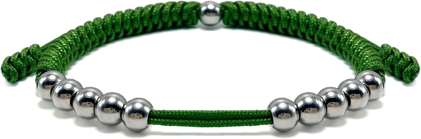 LAMIBEE Premium Golf Stainless Steel 10 Bead Score Counter Bracelet, Golf Stroke Count Bracelet, Resizable Easy Adjust Golf Round Scoring Tracker, Durable Stylish Golf Accessory