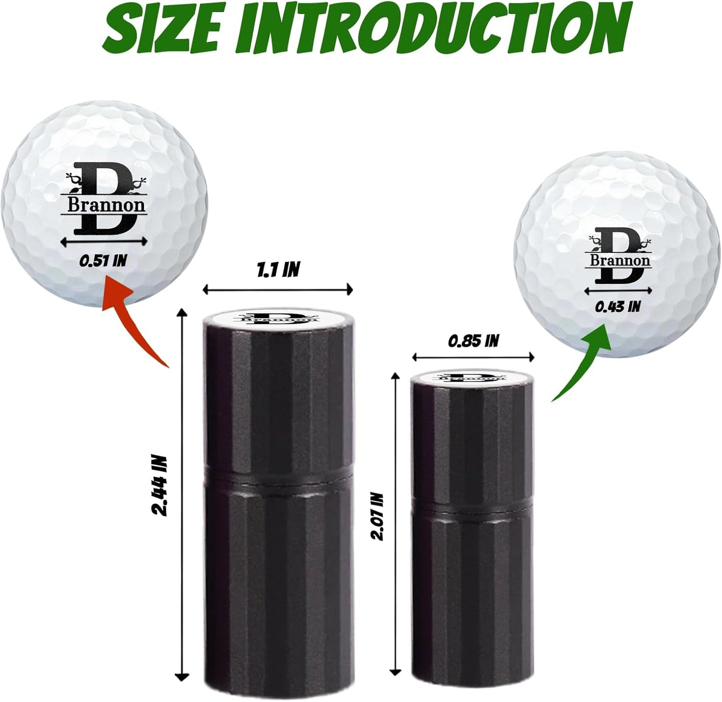 Golf Ball Stamp with Ink Personalized - 24 Design Options - Custom Golf Ball Marker Stamp,Custom Name & Design Stamper for Golfers, Golf Accessories