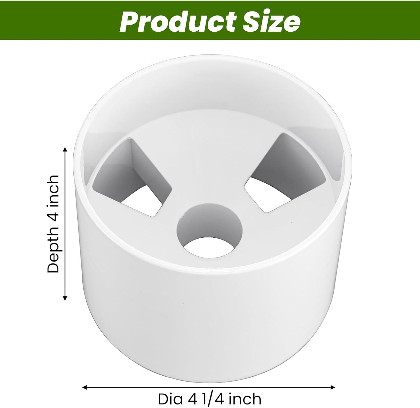 4PCS Golf Hole Cup,ABS Ivory White Plastic Golf Cups,Dimension 4" Depth, Diameter 4 1/4 inches,Fits PGAL|PGA|USGA Regulations,for Backyard Golf Practice