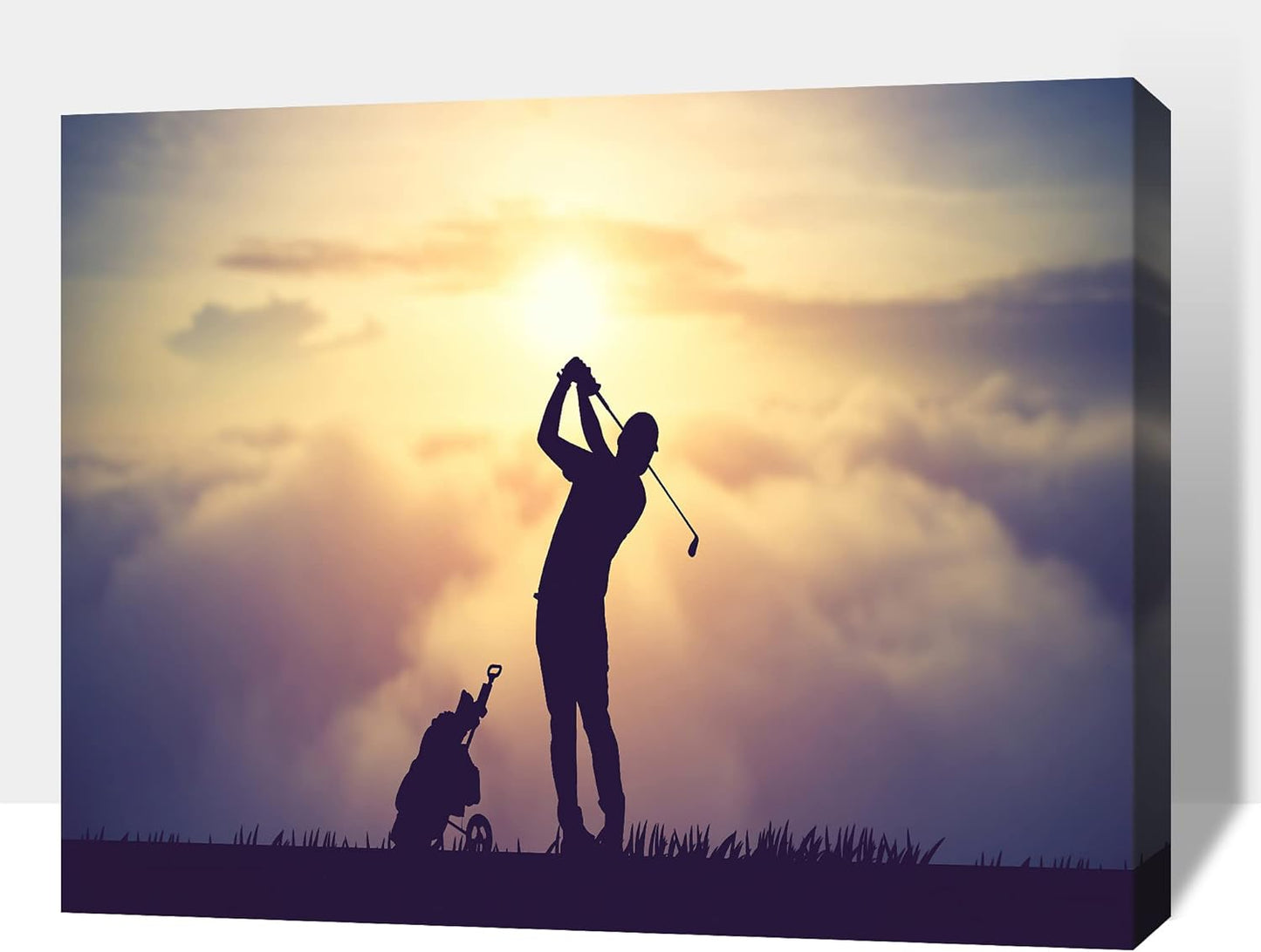 GUTTATY Golf Wall Art, Golf Pictures Posters Canvas Print Wall Decor for Golfer's Man Cave Home Ofice Ready to Hang (28x40 Inches)