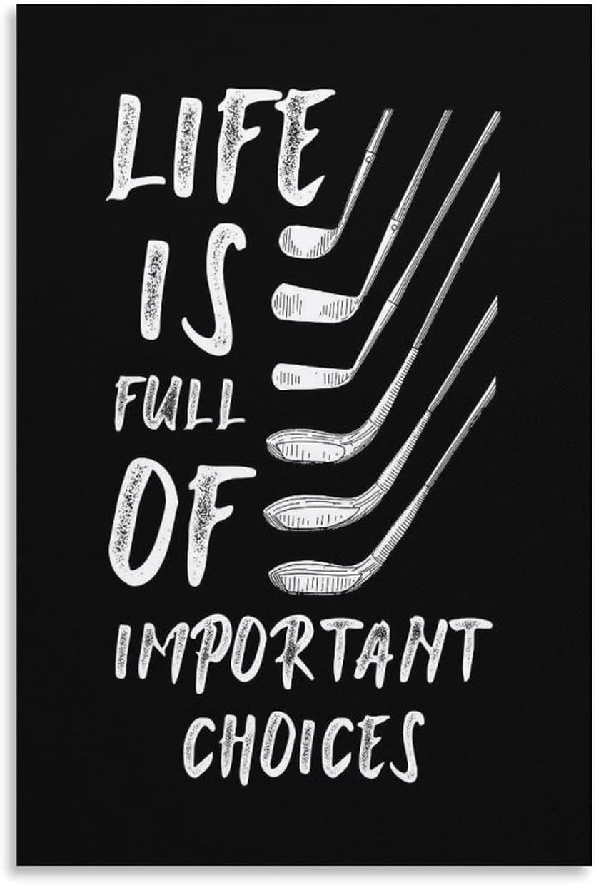 Golf Gift Sport Minimalist Wall Art Poster Canvas Painting And Wall Art Pictures Are Used For Room Aesthetics And Decoration 24x36inch(60x90cm)