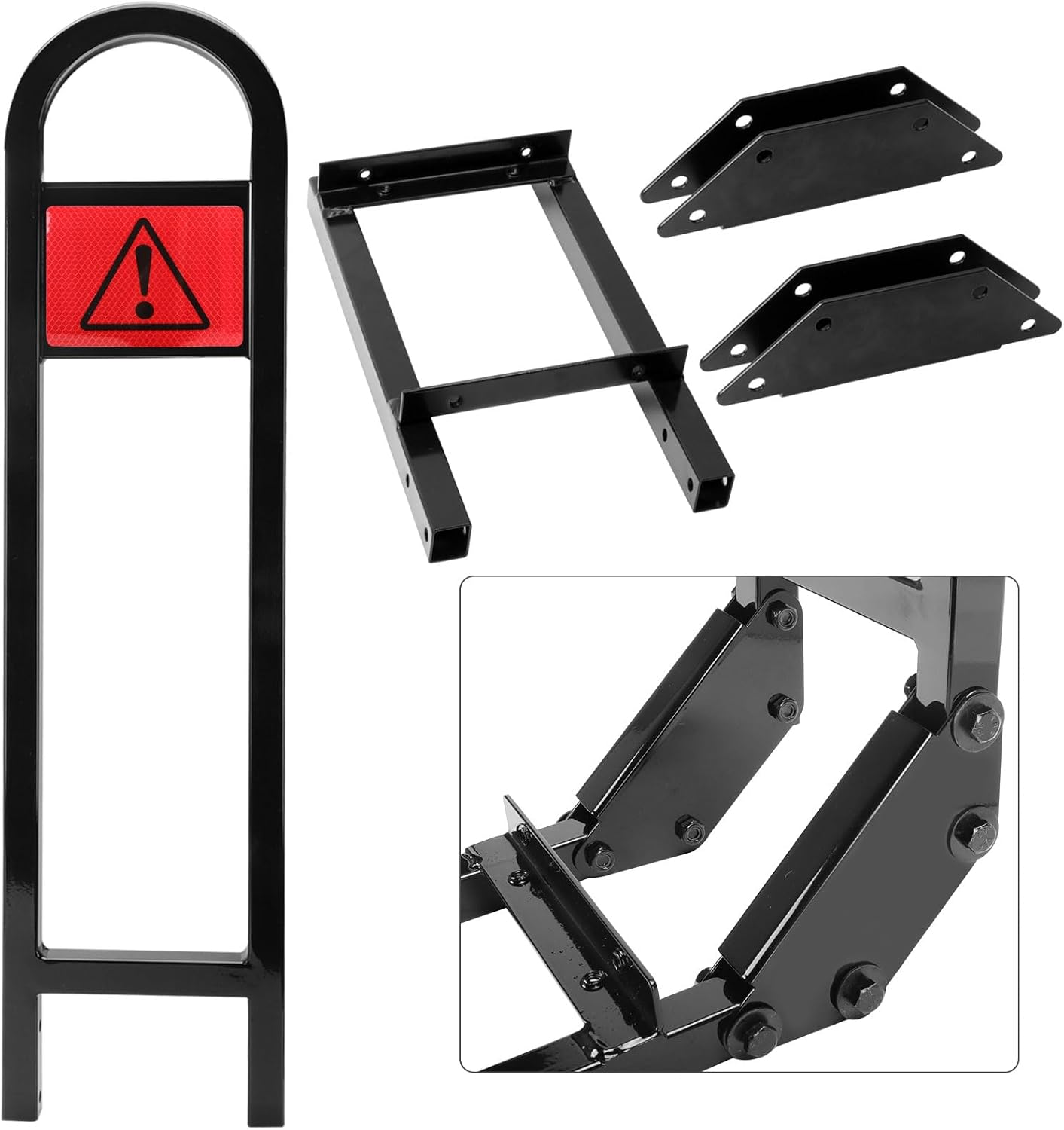 Roykaw Golf Cart Rear Seat Grab Bar & Trailer Hitch with Receiver Assembly Universal Compatible with EZGO Club Car Yamaha, Convenient to Tow and Easy to Instal