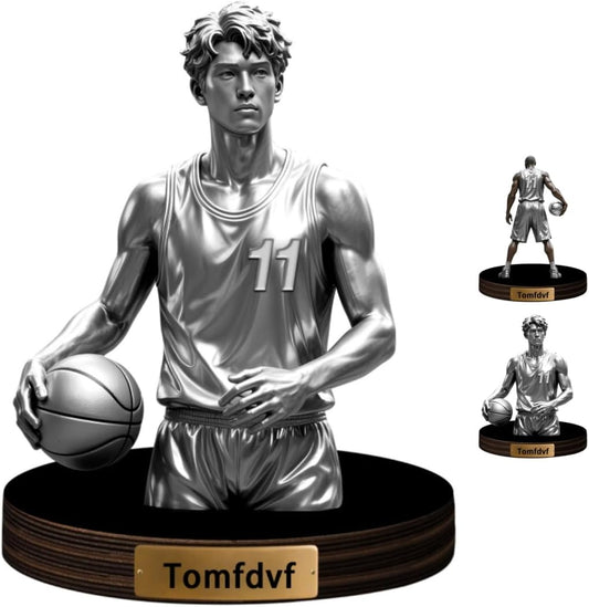 Personalized Basketball Player Desktop Ornament for Bedroom Office Sport Desk Name Plate Custom Name Athletes Figurine Sign Sport Lovers Acrylic Plaque Gift for Men Women Basketball Lover