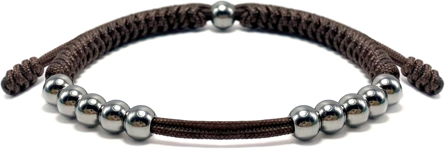 LAMIBEE Premium Golf Stainless Steel 10 Bead Score Counter Bracelet, Golf Stroke Count Bracelet, Resizable Easy Adjust Golf Round Scoring Tracker, Durable Stylish Golf Accessory