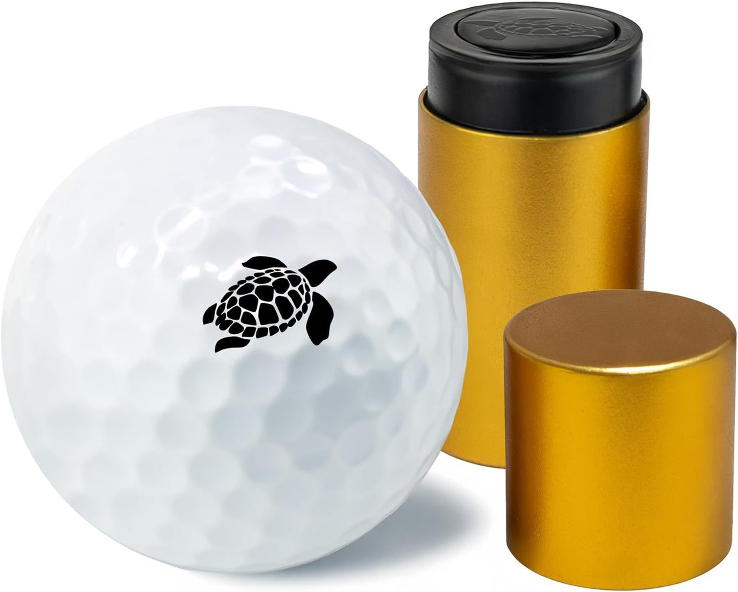 Golf Ball Marker Stamp with TiteSeal™ Technology - Turtle - Many Designs to Choose - Black