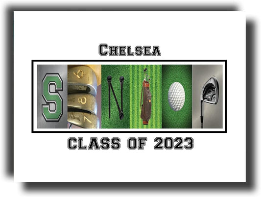 Personalized Senior night Golf Gift, Team Gifts, Class of 2023, Party Decor, 8x10 OR 11x14 printed on matte photo paper