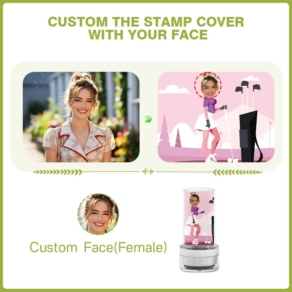 Custom Golf Ball Stamps with Personalized Name Graphics, Reusable Golf Ball Waterproof Marking Tool