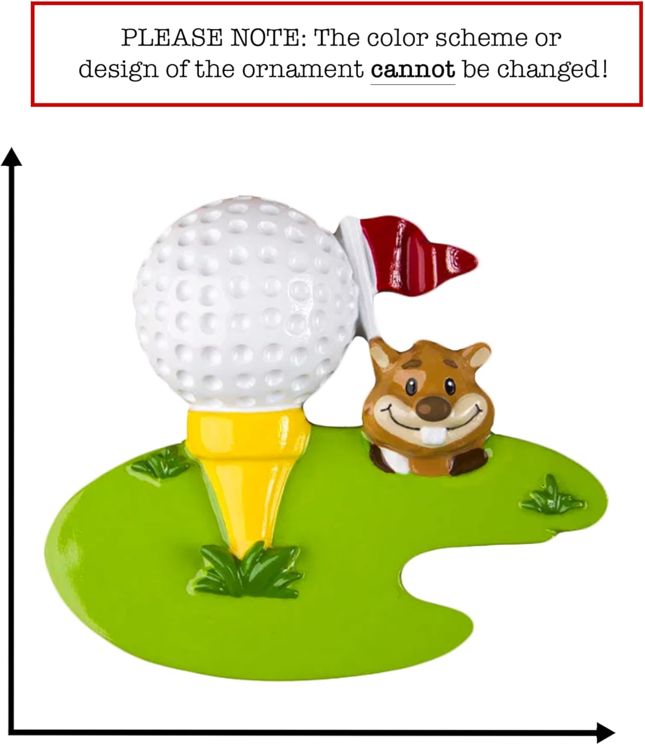 Personalized Golf Christmas Ornament 2025 - Free Customization | Golf Ball Squirrel and Flag Decoration for Xmas Tree | Golfing Keepsake Gift for Golfer & Golf Player - Custom Name & Year