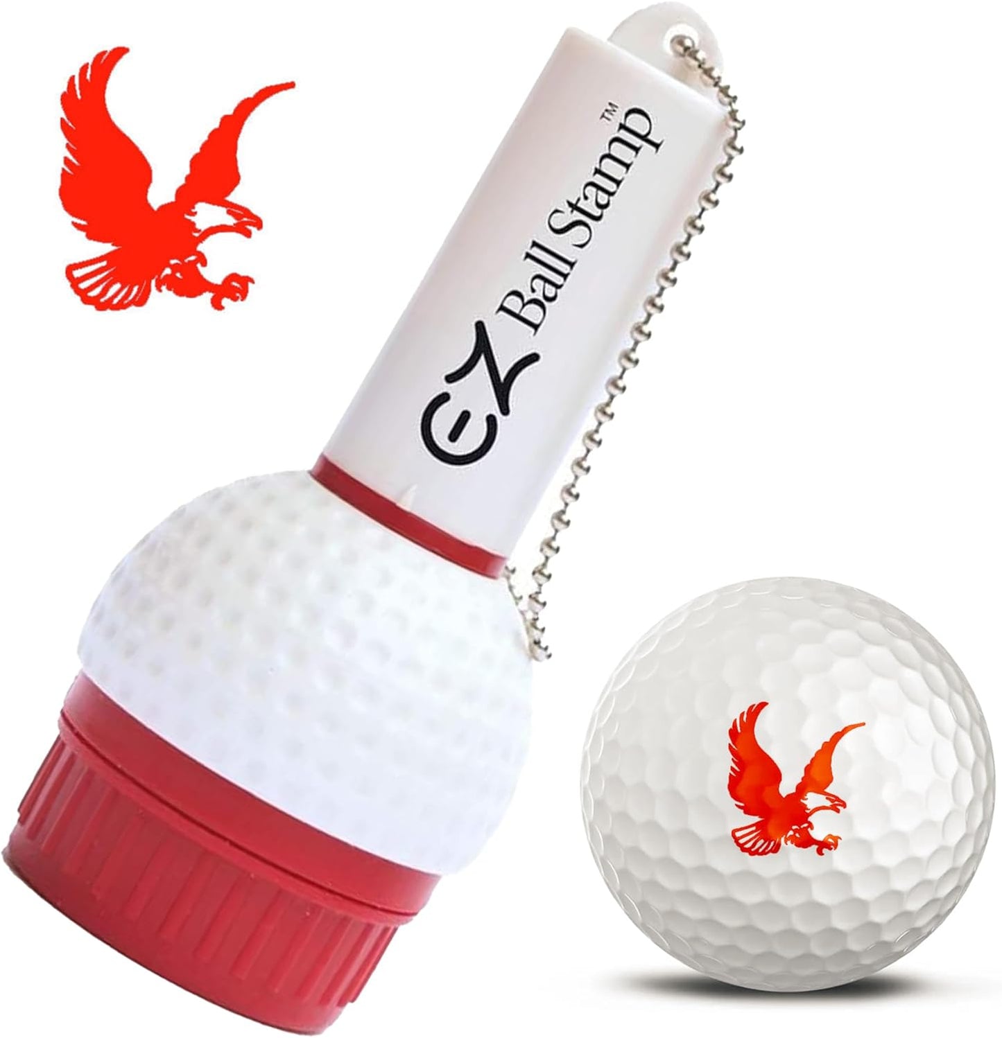 EZBallStamp Golf Ball Stamp Marker (Red Eagle)