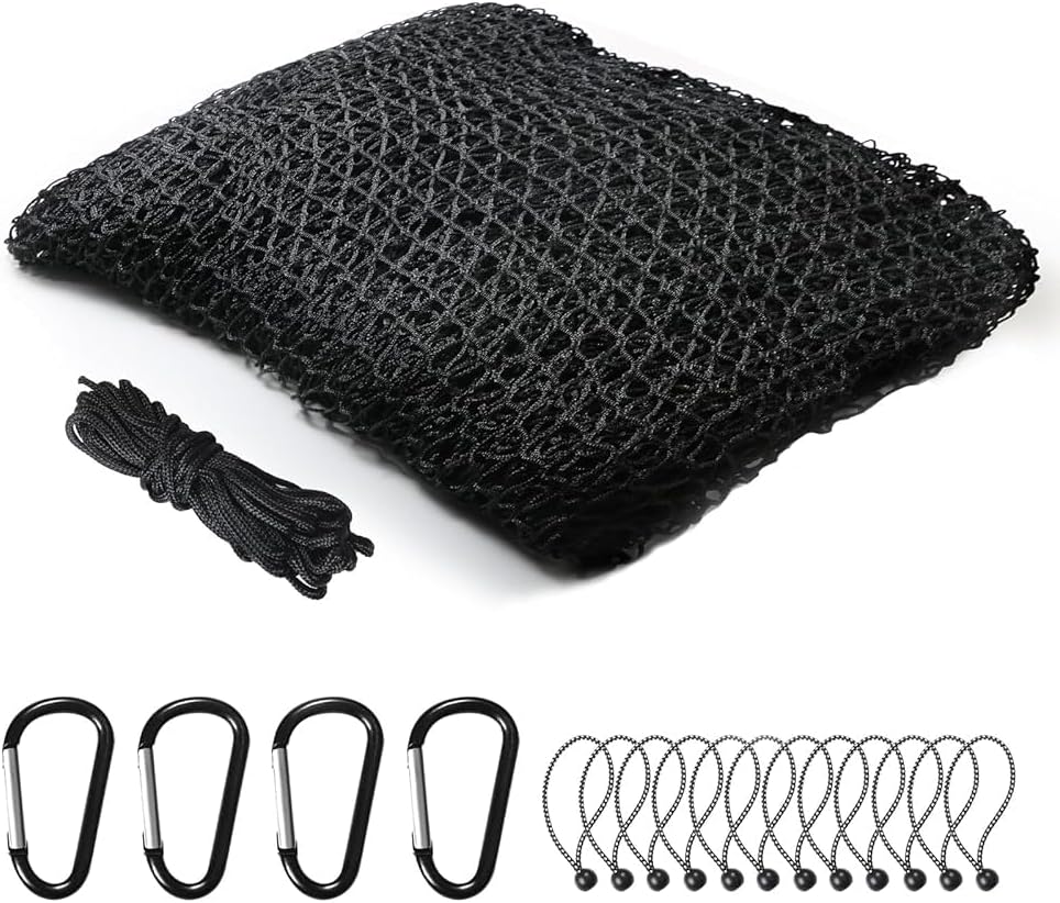 Sports Netting,Golf Practice Net Hitting Net with 33Feet Nylon Rope Also for Baseball, Hockey, Soccer, LAX and More - 10x10ft/10x15ft/10x20ft/10x25ft/10x30ft/10x40ft/10x55ft