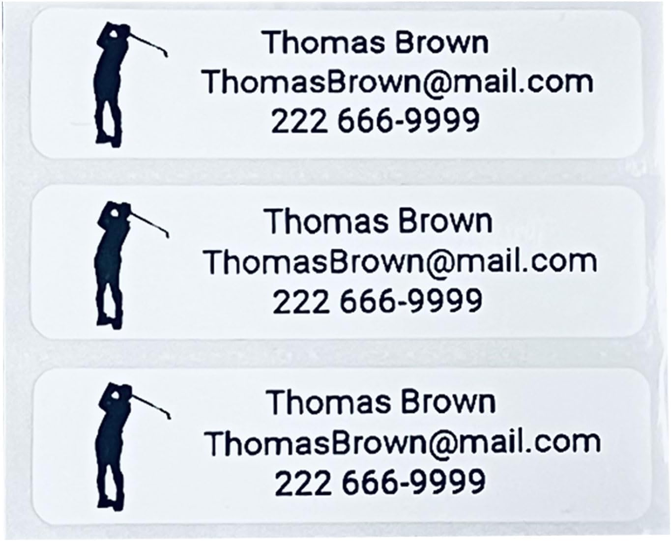 ZbZcYmt Name Stickers Tag Golf Club Labels Personalized Customized Labels 2”x0.5” Valet Labels for Golf Club ID Tags Waterproof Oil-Proof Z0