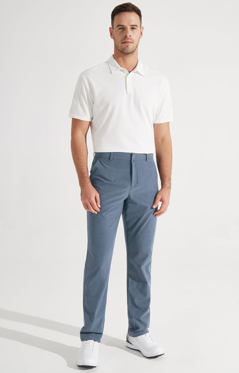 Libin Mens Golf Pants Stretch Work Dress Pants 30"/32"/34" Quick Dry Lightweight Casual Comfy Trousers with Pockets
