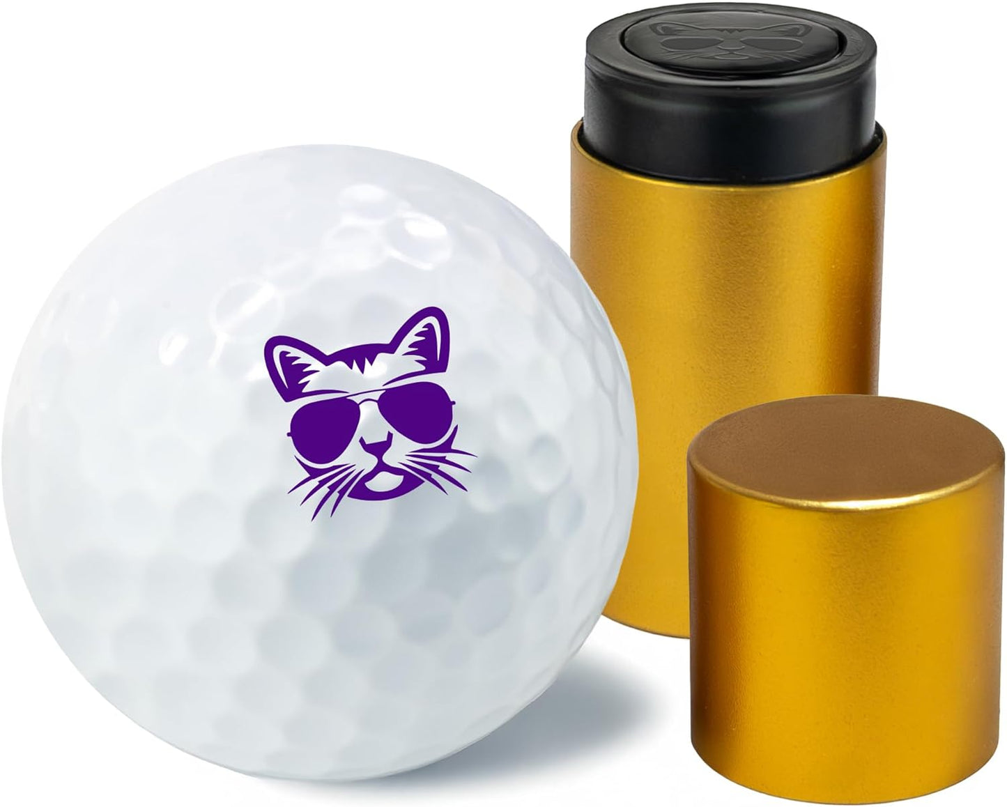 Golf Ball Marker Stamp with TiteSeal™ Technology - Cat - Many Designs to Choose - Purple