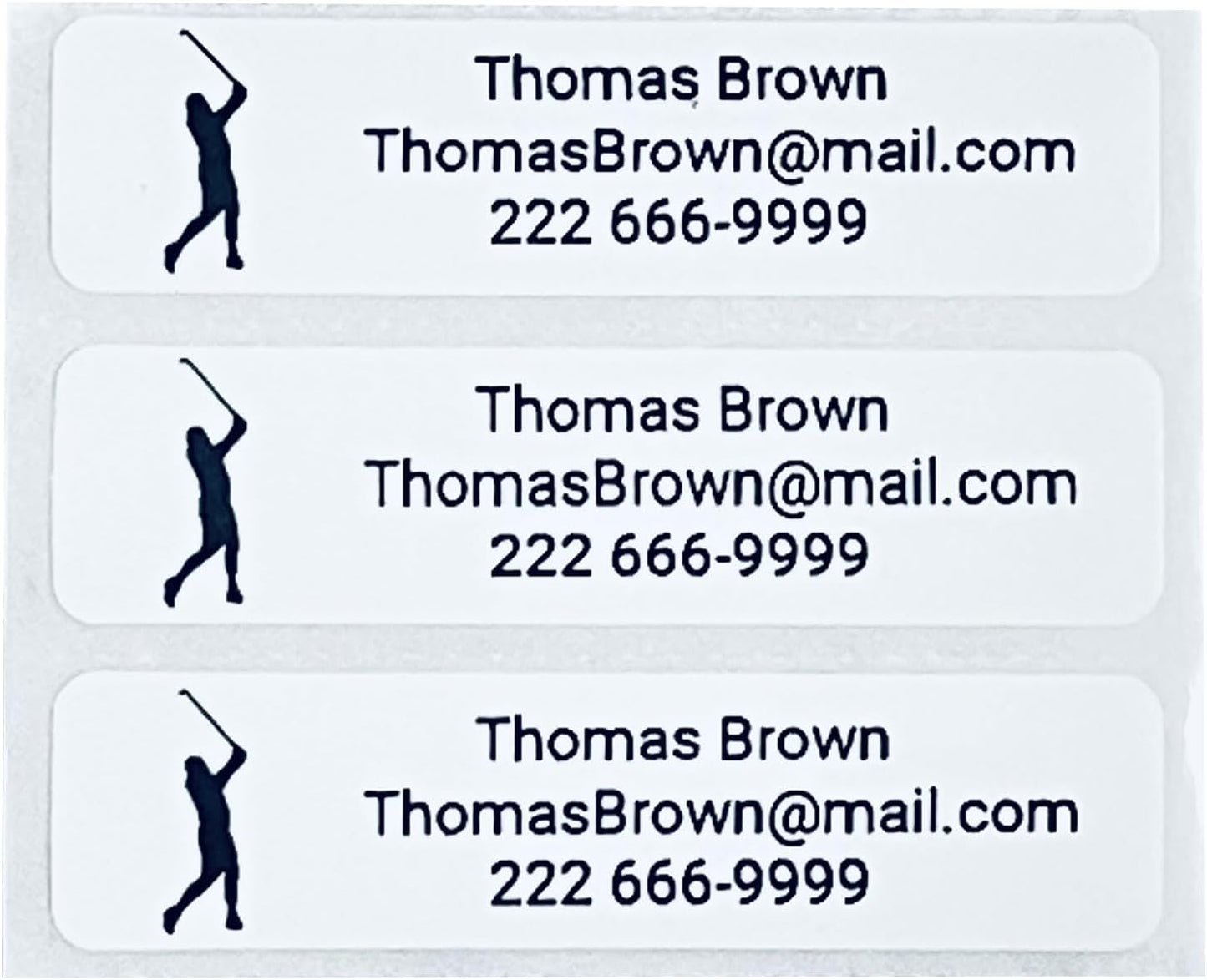 ZbZcYmt Name Stickers Tag Golf Club Labels Personalized Customized Labels 2”x0.5” Valet Labels for Golf Club ID Tags Waterproof Oil-Proof Z4