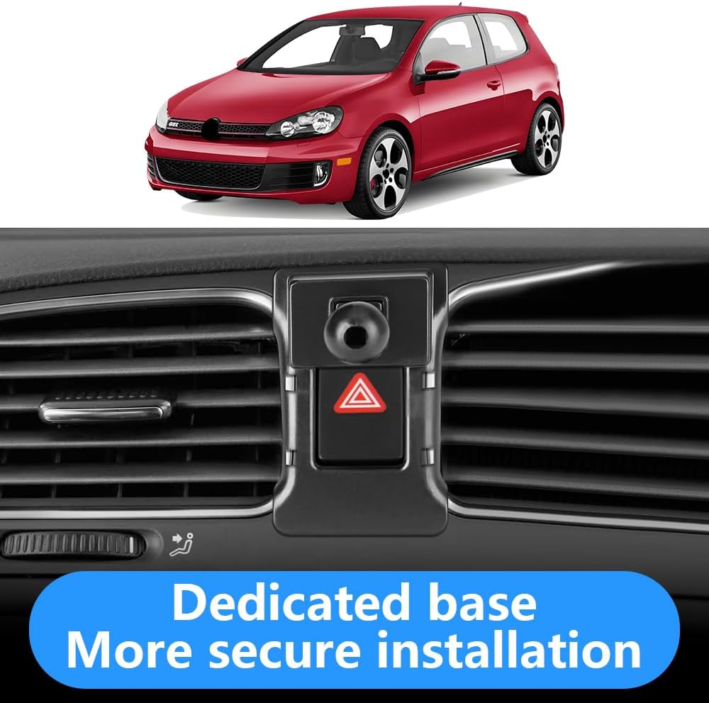 Car Phone Holder for Volkswagen Golf 2010 2011 2012 2013 2014 and VW Golf GTI 2010-2014 Auto Interior Accessories Best Cell Phones Mount Cellphone Mobile Cradle Charging Navigation Screen Stand
