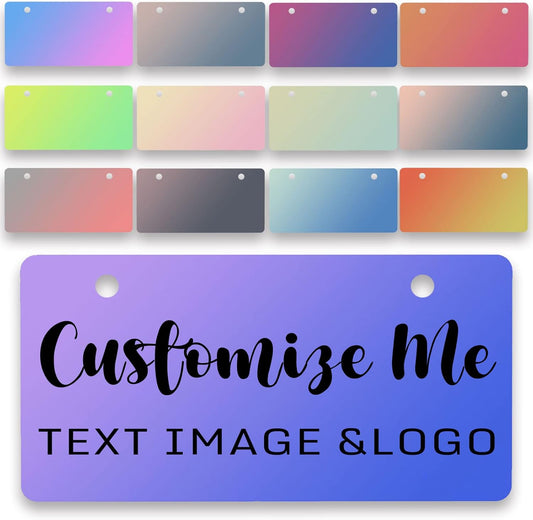 Mini Custom Personalized License Plate 4x2/7x4/12x6 Inch Novelty Small Customized Bike License Plate for Kids Bike Bicycle Toy Car Power Wheels Wagons Golf Cart Accessories,Keychain,4"x2",Style 5