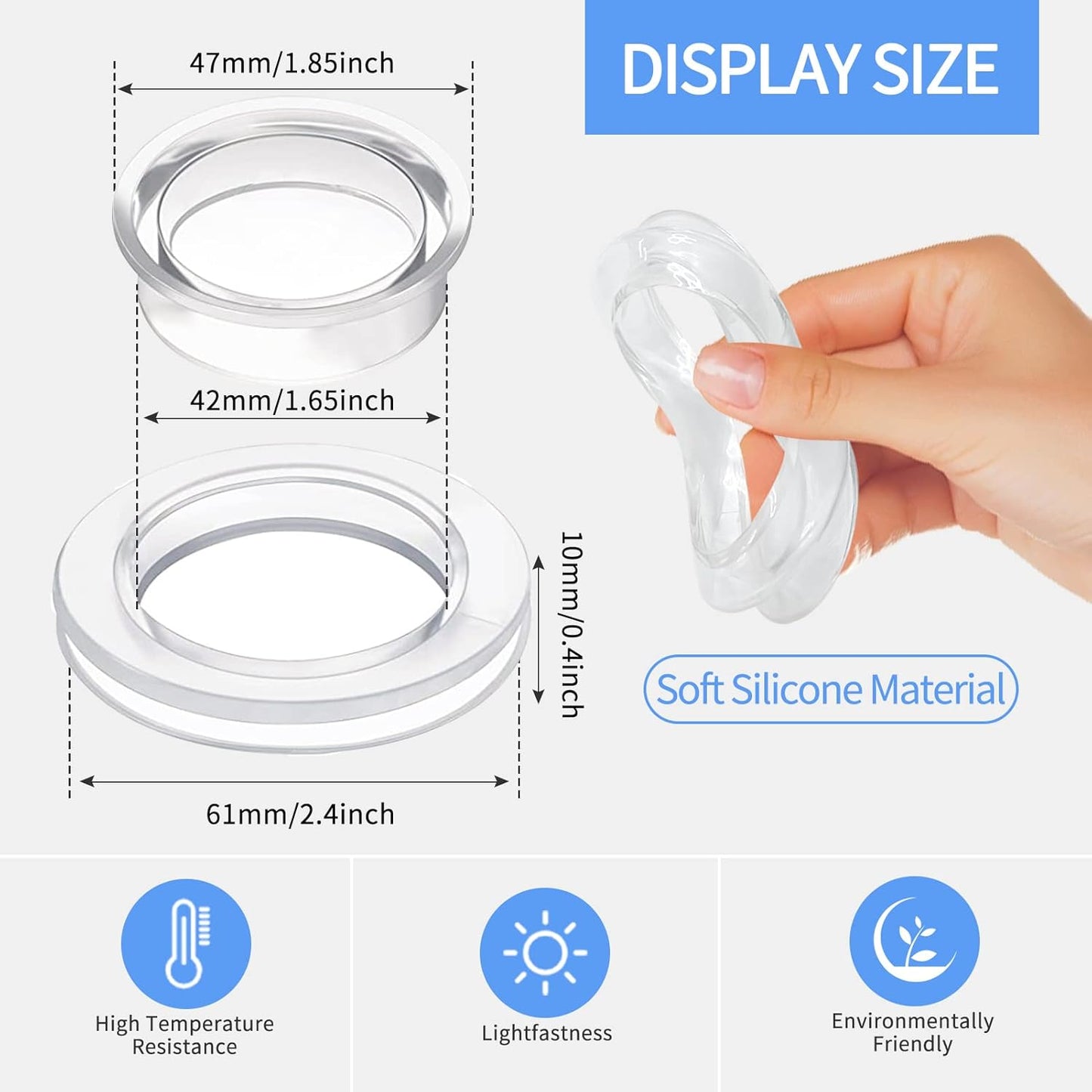 8 Pieces Patio Umbrella Replacement Parts Kit Patio Table Umbrella Hole Ring Plug Cover and Cap Umbrella Stand Base Screw Umbrella Pole Cap (8PCS)