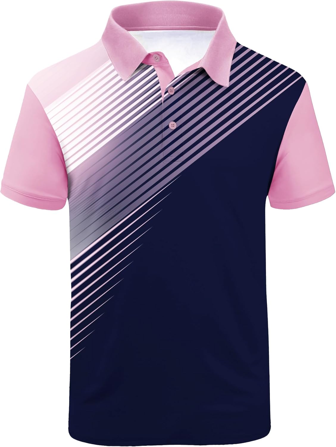 SCODI Mens Golf Shirt Moisture Wicking Performance Sport Short Sleeve Print Golf Polo Shirts for Men
