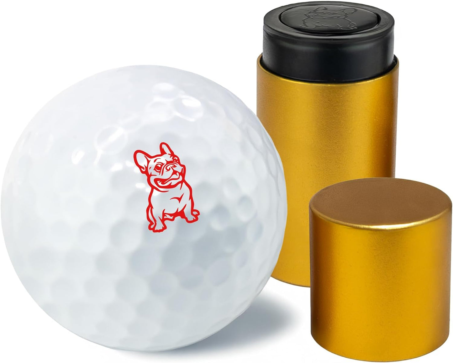 Golf Ball Marker Stamp with TiteSeal™ Technology - Dog - Many Designs to Choose - Red