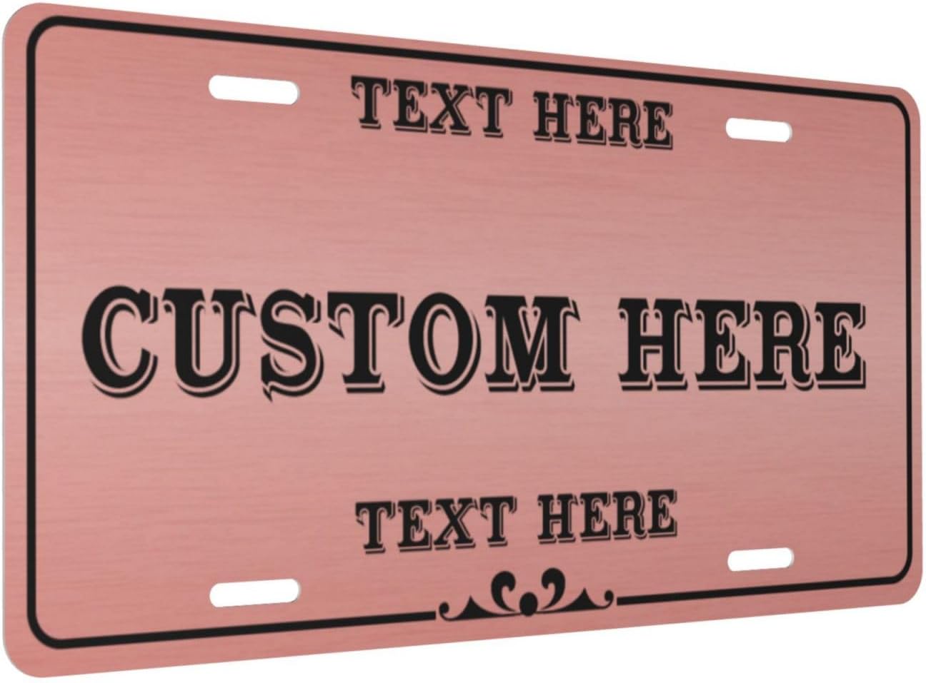 Custom Personalized Text Image Photo Design Customized Tag Aluminum License Plates for Front of Car 6x12 Inch-28