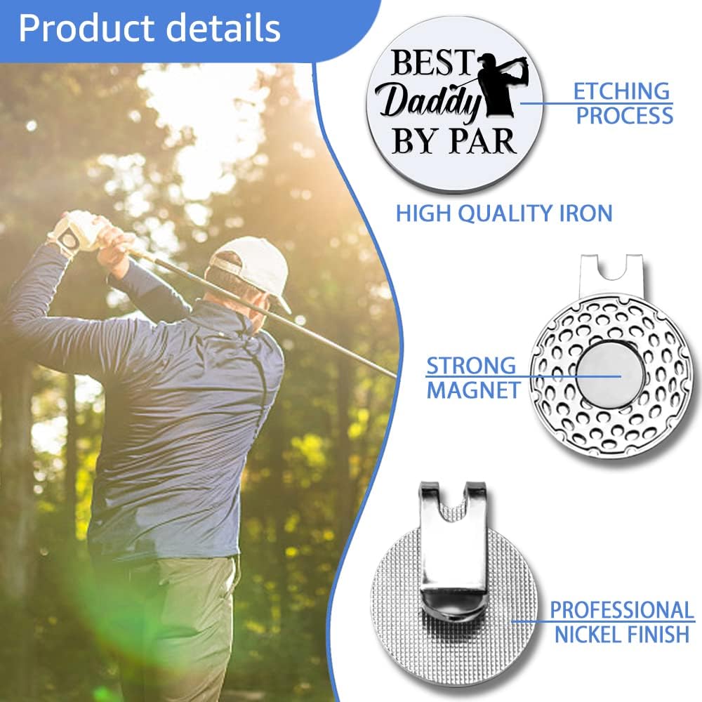 Men Golf Ball Marker with Magnetic Hat Clip, Funny Golf Accessories Gifts for Men, Novelty Birthday Gifts for Male Golfer Fan