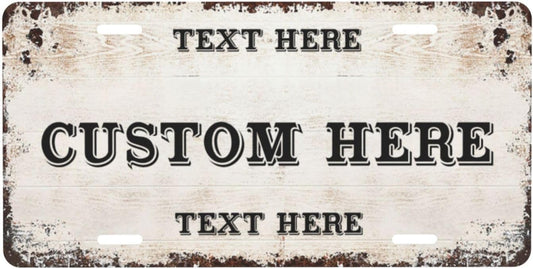 Custom Personalized Text Image Photo Design Customized Tag Aluminum License Plates for Front of Car 6x12 Inch-5