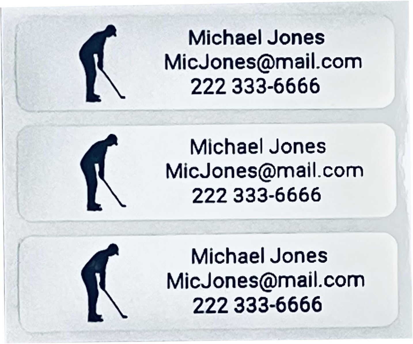 ZbZcYmt Name Stickers Tag Golf Club Labels Personalized Customized Labels 2”x0.5” Valet Labels for Golf Club ID Tags Waterproof Oil-Proof Z3