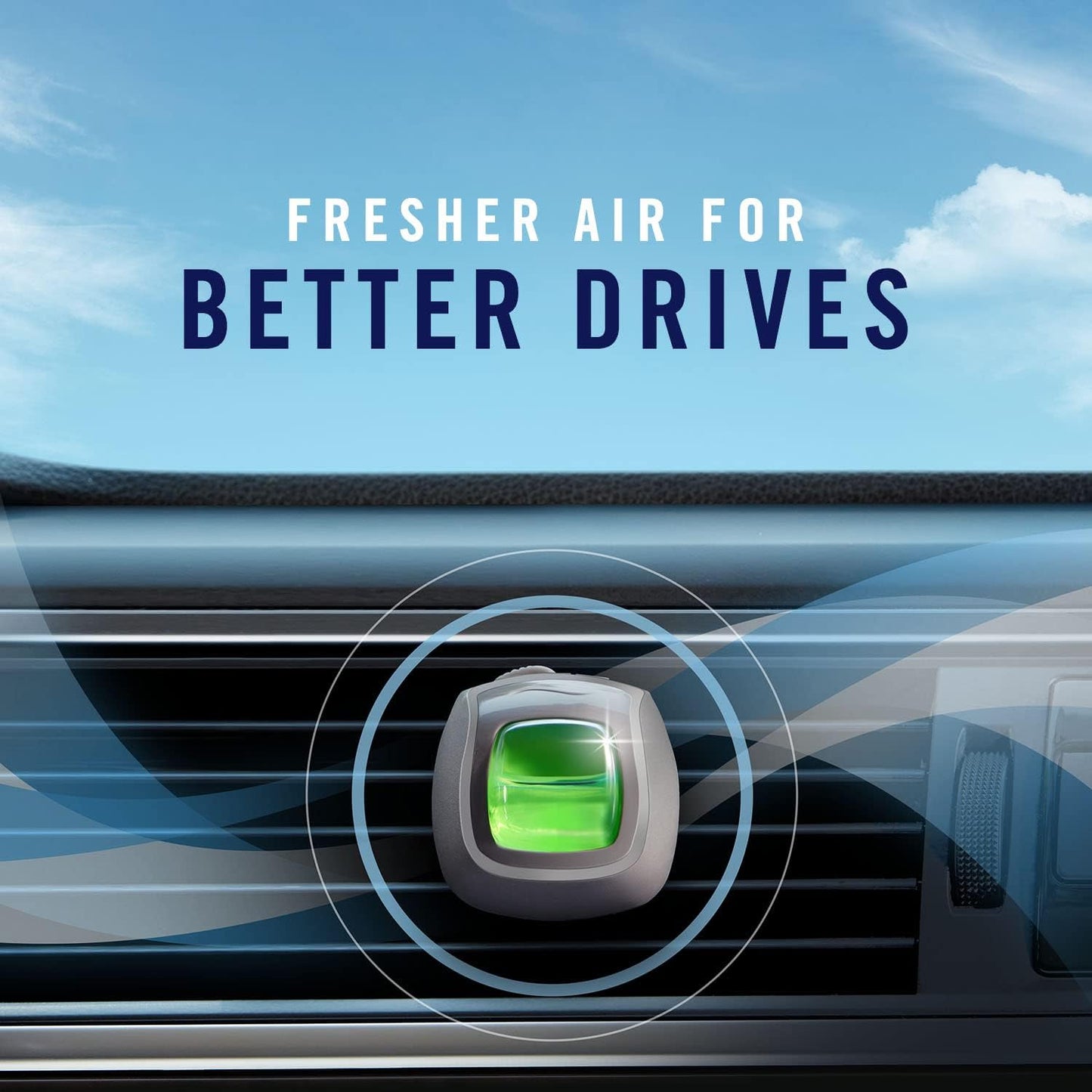 Febreze Car Air Freshener Vent Clip Old Spice Fiji Scent, .07 oz. Car Vent Clip, Pack of 4