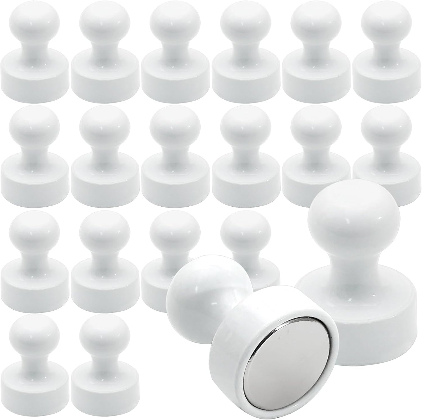 LOVIMAG Fridge Magnets 20Pcs Refrigerator Whiteboard Small Strong Magnet Classroom Kitchen Accessories Decorative Locker Set Decor Must Haves Office Calendar Refrigerador Magnetic Cute Crafts White