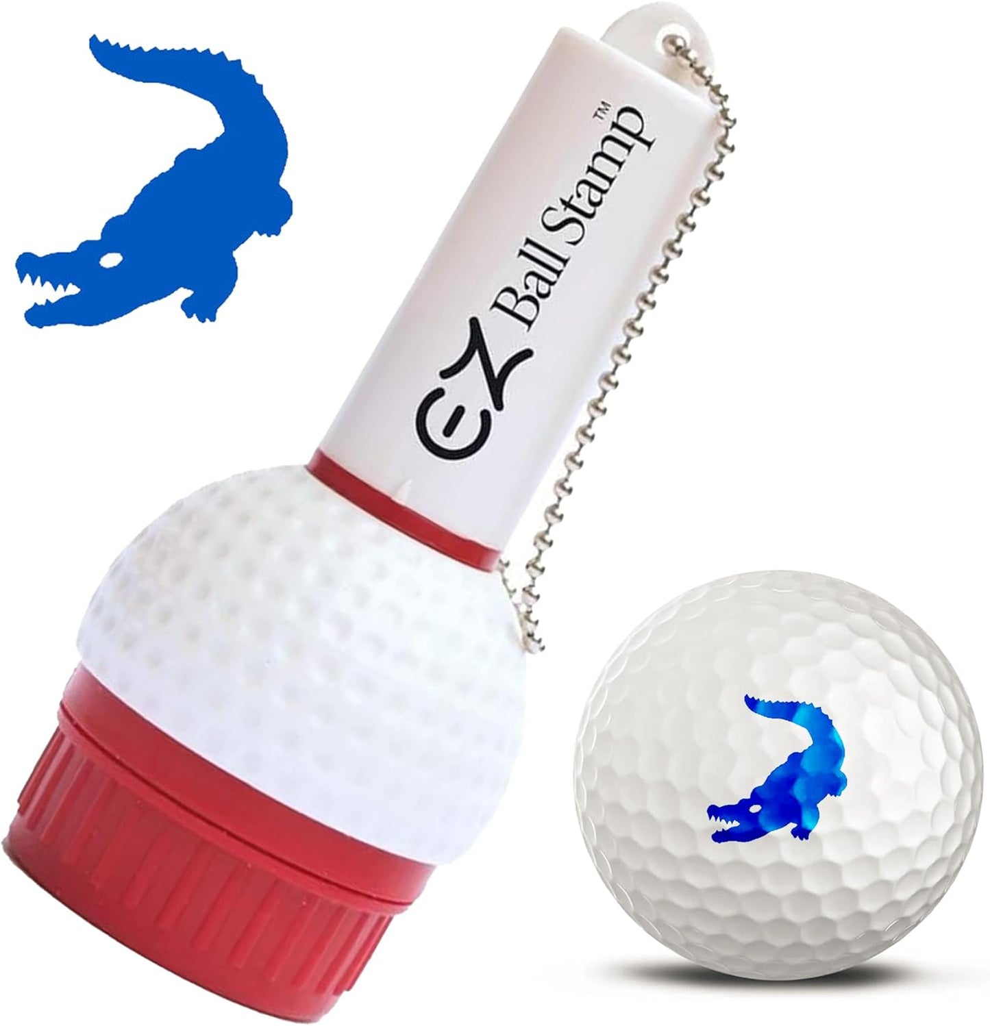 EZBallStamp Golf Ball Stamp - Blue Alligator