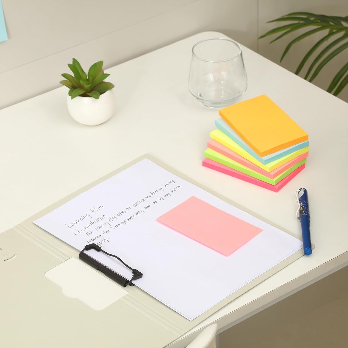 960 Sheets 3 in x 5 in Large Sticky Notes, 76 x 127 mm 6 Pads Assorted Self-Stick Pads for Notebook,Office,School and Home,80 Sheets/Pad (12 Pads Brillant)