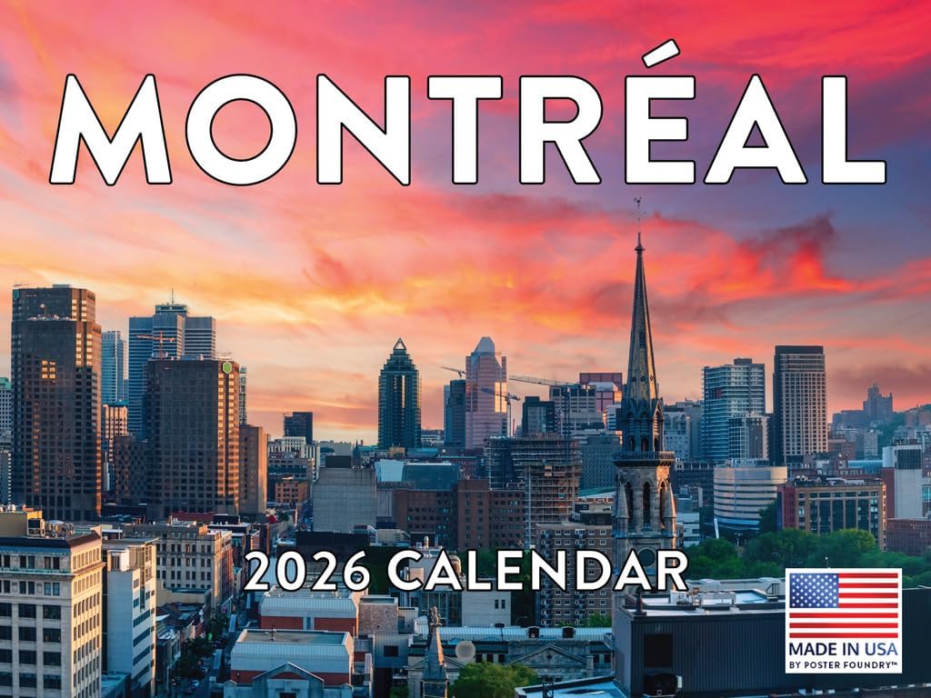 Montreal Calendar 2026 Monthly Wall Calender 12 Month | American Made In The USA