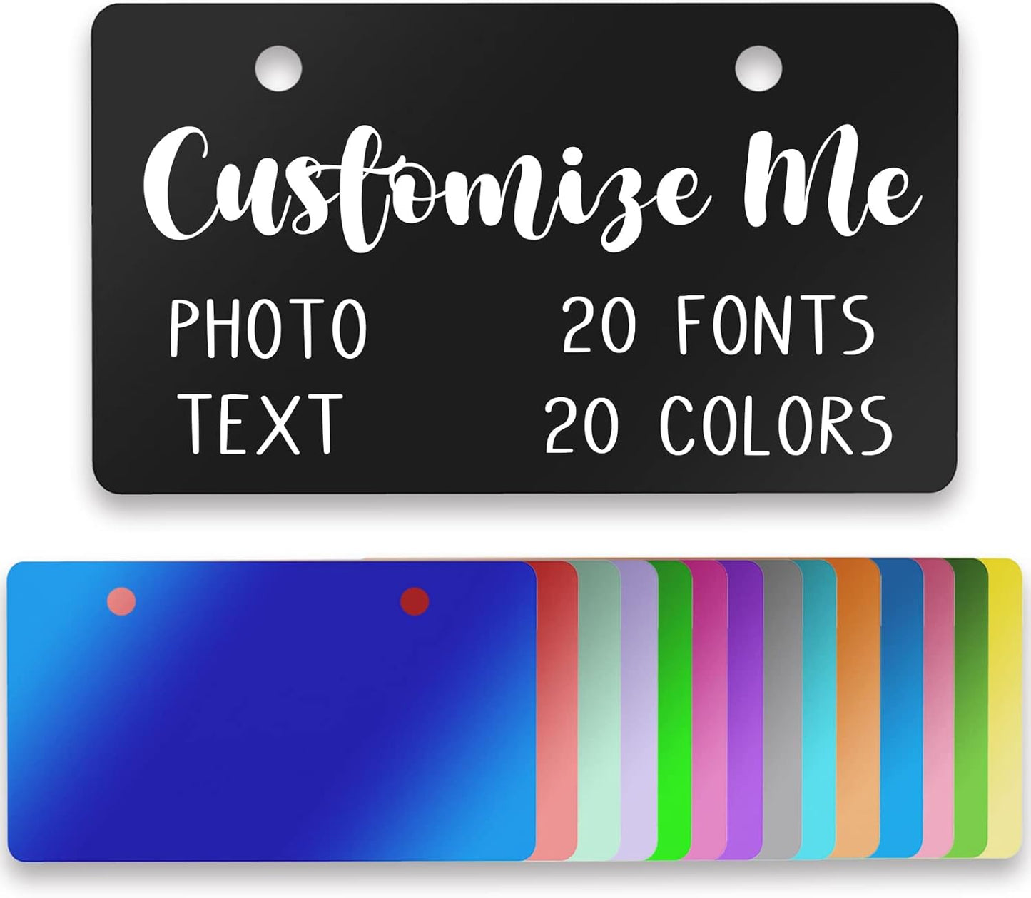 Custom License Plate Personalized License Plate,4x2/7x4/12x6 Inch Small Personalized Car Tag for Kids Toy Car and Wagons,Golf Cart Accessories, ATV, Motorcycle and Mopeds,7"x4",Style 3
