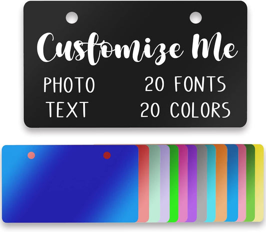 Custom License Plate Personalized License Plate,4x2/7x4/12x6 Inch Small Personalized Car Tag for Kids Toy Car and Wagons,Golf Cart Accessories, ATV, Motorcycle and Mopeds,7"x4",Style 3