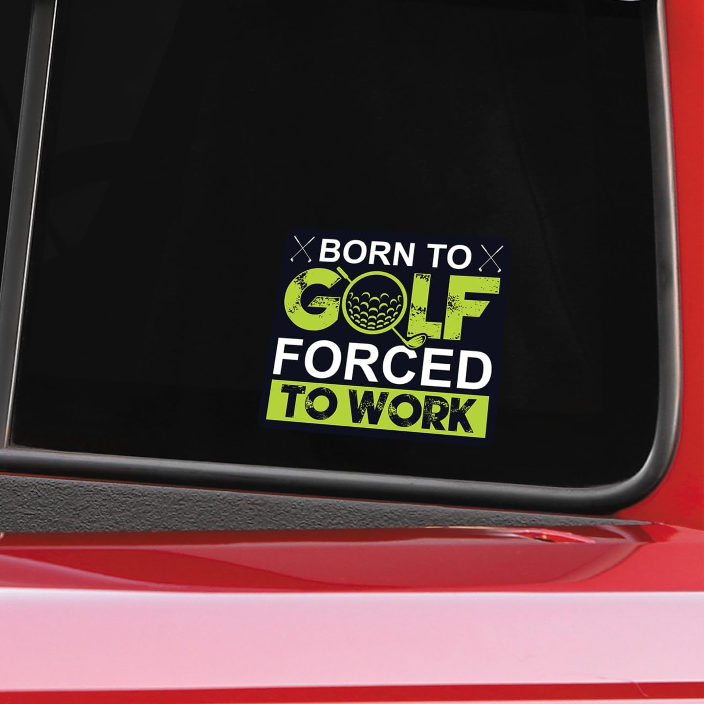 Funny Golf Stickers – Choose from 10 Humorous Designs – Durable Waterproof Vinyl Decals for Cars, Golf Carts, Laptops, Windows, Bumpers & More – 5 Inch (Born to Golf)
